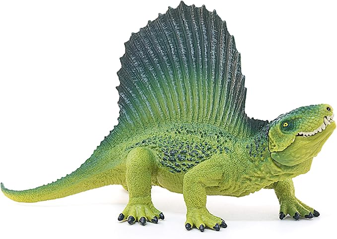 Schleich Dinosaurs, Realistic Dinosaur Figurines for Boys and Girls, Dimetrodon Toy Figurine, Green, Ages 4+