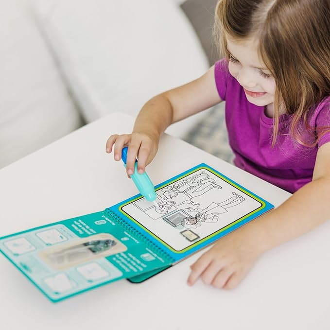 Melissa & Doug On The Go Water Wow! Reusable Water-Reveal Activity Pad- Occupations - Party Favors, Stocking Stuffers, Travel Toys For Toddlers, Mess Free Coloring Books For Kids Ages 3+