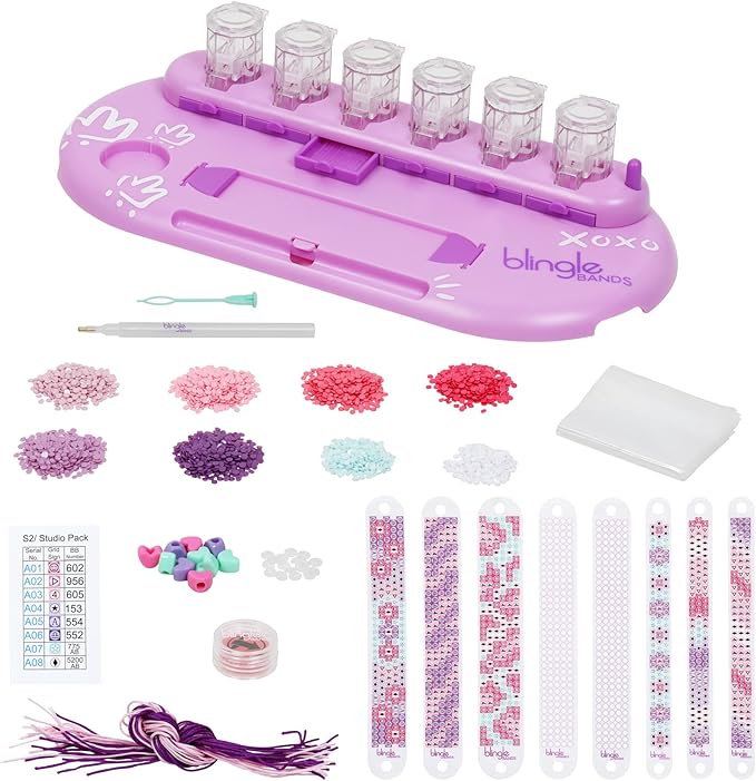 DIY Gem Friendship Bracelet, 8 Band Deluxe Studio - Arts & Craft Activity for Ages 7 and Up