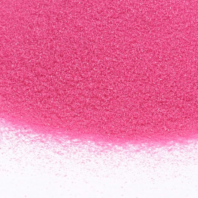 Shiny Stone Colorful Sand,Rainbow Sand,Art Sand,Colored Sand,Craft Sand,Decorative Wedding Vibrant Sand, 250g/0.55lb/8.81oz for Wedding Succulent Terrarium Vase (Bright Pink)