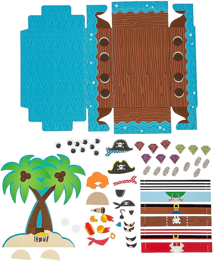 Fun Express Pirate Scene Egg Decorating Craft Kit – Makes 1