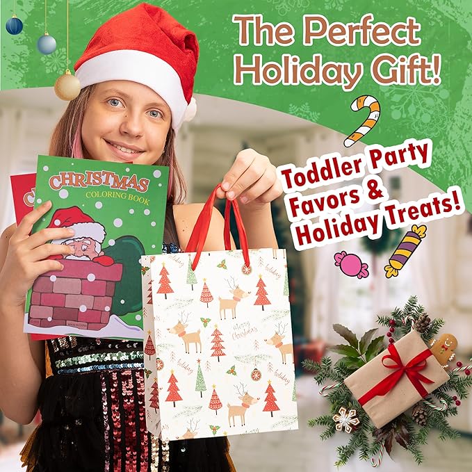 Christmas Coloring Books for Kids Ages 4-8, 24 Pack Christmas Coloring book for Kids, 9" X 11" Coloring Book Christmas Party Favors, Christmas Coloring Book Bulk Party Supplies