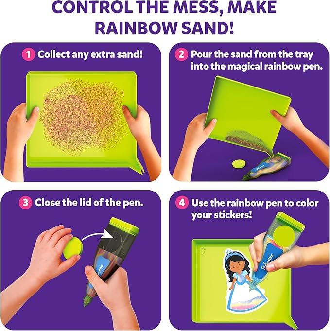 Skillmatics Art & Craft Activity - Sand-Tastic Art Unicorns & Princesses, Easter Basket Stuffers, Sand Art for Kids, Craft Kits & Supplies, DIY Creative Activity, Gifts for Ages 4, 5, 6, 7, 8, 9, 10