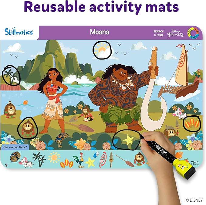Skillmatics Preschool Learning Activity - Search and Find Disney Princess, Educational Game for Kids, Toddlers Who Love Toys, Art & Craft Activities, Valentine's Day Gifts for Ages 3, 4, 5, 6