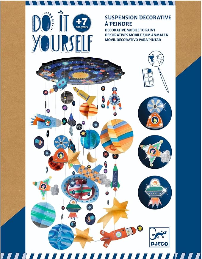 Djeco-US Do It Yourself Solar System Mobile Kit Arts & Crafts for Ages 8 to 12