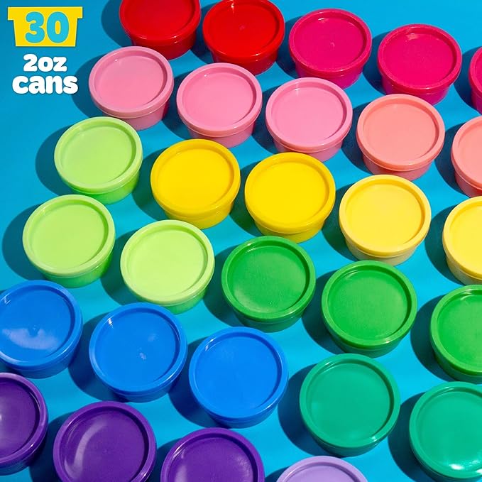 Play-Doh Super Stretch 30-Pack, Kit, Gifts for Kids, Popular Kids Toys, Party Favors for Kids 8-12, Compound Packs, Bulk Pack, Kids Gifts 8-12, Sensory Dough