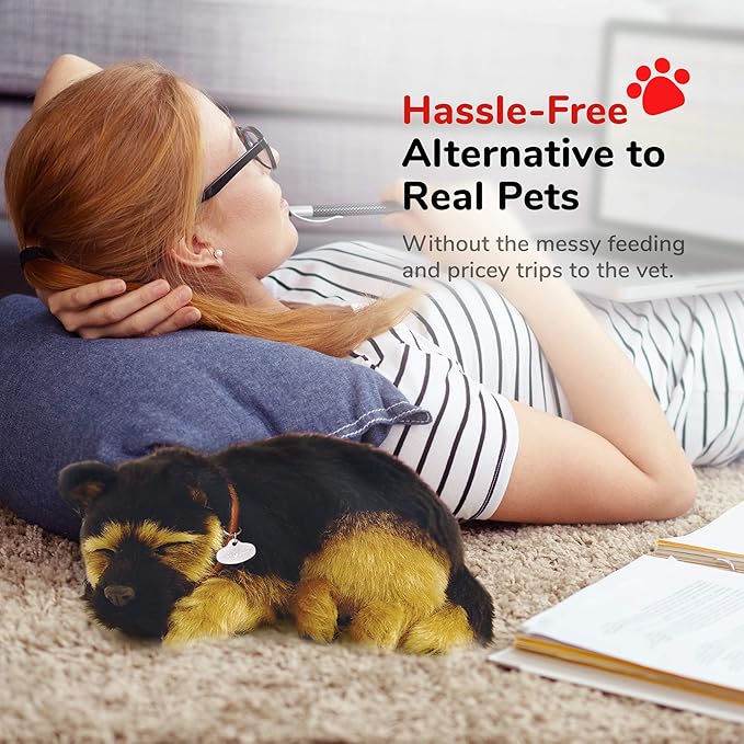 Perfect Petzzz - Original Petzzz German Shepherd, Realistic, Lifelike Stuffed Interactive Pet Toy, Companion Pet with 100% Handcrafted Synthetic Fur