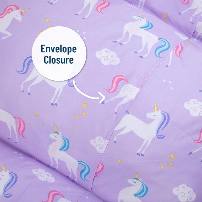 Wildkin Kids Microfiber Floor Lounger – Travel-Friendly, Sleepovers, Pillow Not Included - Unicorn