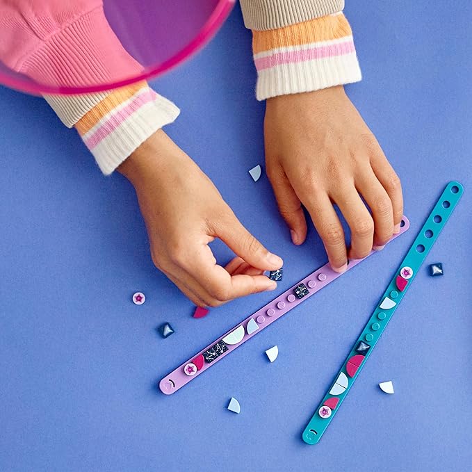LEGO DOTS Starlight Bracelets 41934 DIY Craft Bracelet Kit; Fun and Creative Addition to Expand Imaginative Play, New 2021 (34 Pieces)