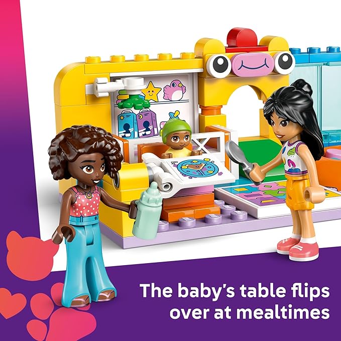 LEGO Friends Aliya's Baby Sister's Playroom Building Toy - Pretend Play Set for Kids, Girls and Boys, Ages 6+ - with 2 Minidolls, Baby Figure, and Stroller - Gift Idea for Birthdays - 42645
