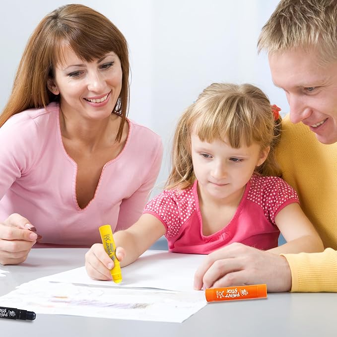 TBC The Best Crafts Paint Sticks, 12 Colors Pastel, Washable Paint, Non-toxic, Tempera Paint Sticks for Kids and Students (72 Colors 6 * 12 set)