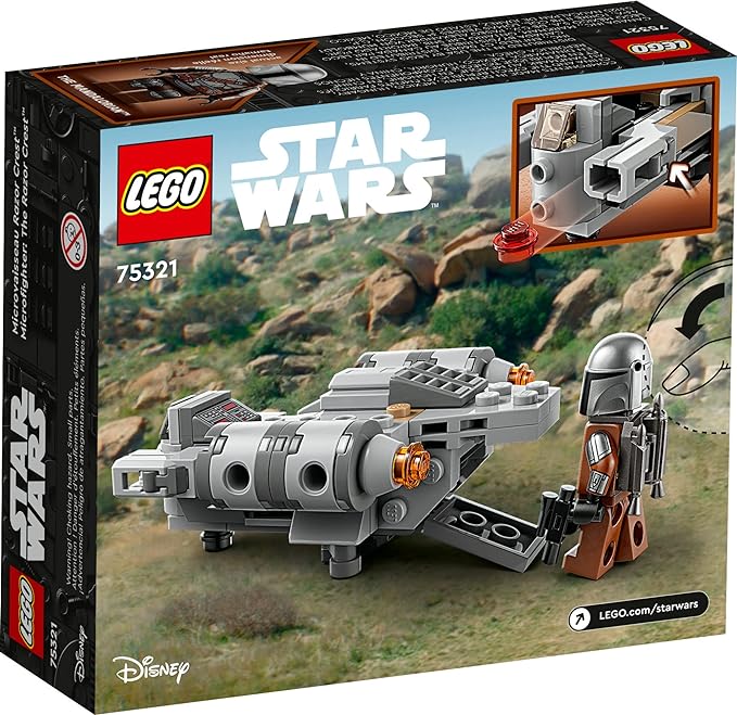 LEGO Star Wars The Razor Crest Microfighter 75321 Toy Building Kit for Kids Aged 6 and Up; Quick-Build, Stud-Shooting Star Wars: The Mandalorian Gunship for Creative Play (98 Pieces)