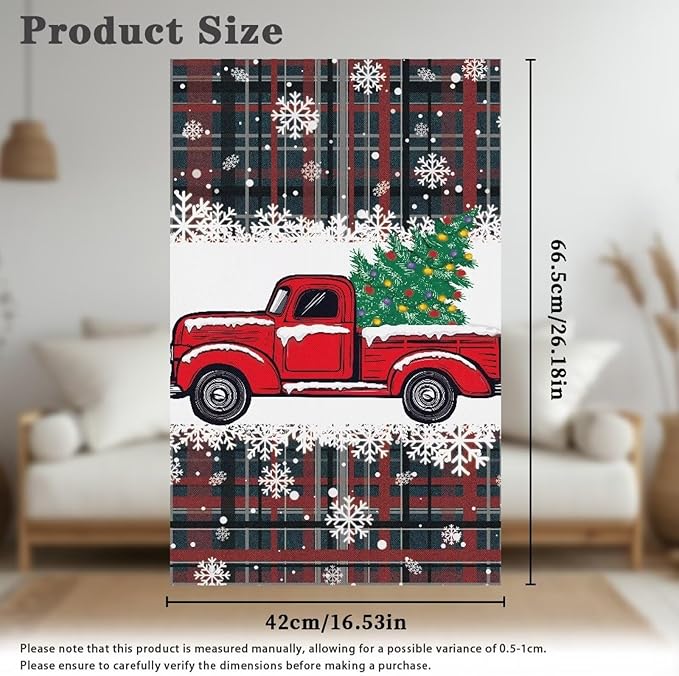 Christmas Decor Truck Recliner Headrest Protector Wear Resistant Head Rest Cover for Recliner Soft Sofa Arm and Head Protectors for Home Couch Loveseats Decoration 3pcs