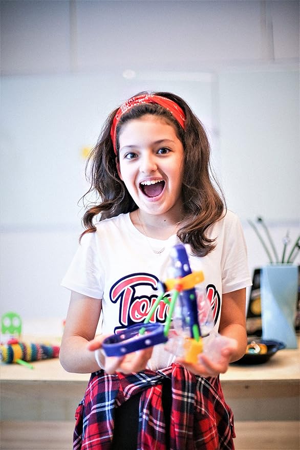 Open-Ended Educational Construction Arts and Crafts Building Toy Kit DIY Imaginative Recycling Toy-Making kit for Kids of All Ages Basic 32 Pcs Set