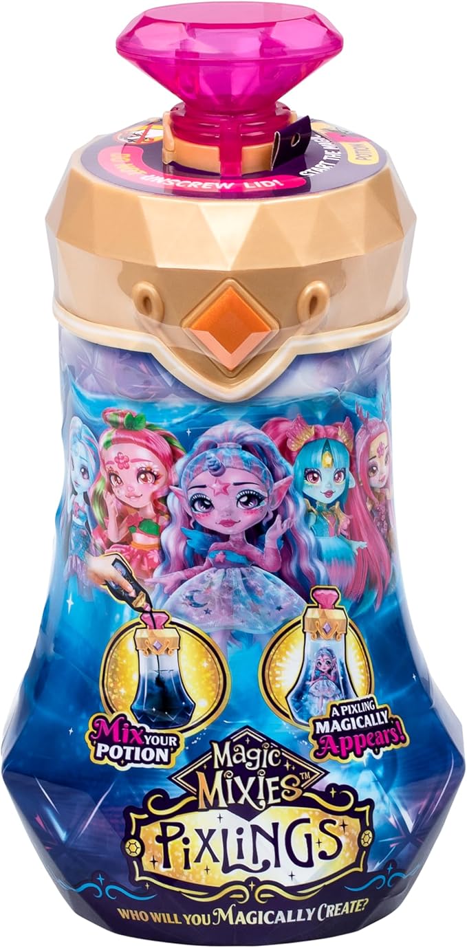 Magic Mixies Amber Dragon Pixling. Magically Reveal a 6.5" Pixling Doll Inside a Potion Bottle! Mix a Magic Potion to Create Your Pixling.