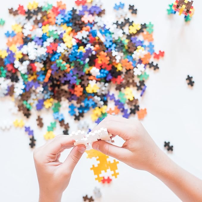 PLUS PLUS - BOKS Windmill Kids - 220 Pieces - Construction Building Desk Stem/Steam Fidget Toy, Interlocking Mini Puzzle Blocks