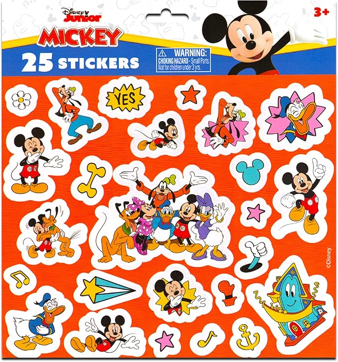 Mickey Mouse Coloring Book with Stickers Set - Mickey Activity Book and Sticker Bundled with 2 Specialty Separately Licensed GWW Reward Stickers