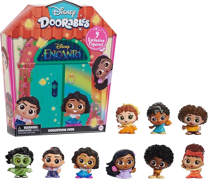 Disney Doorables Encanto Collection Peek, 9 Collectible Figurines in a Casa Madrigal-Themed Box, Kids Toys for Ages 5 Up by Just Play