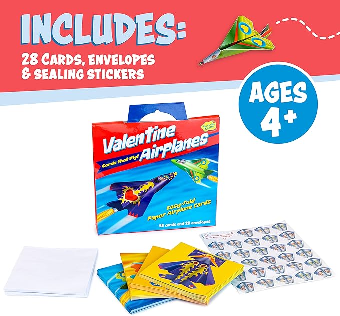 PEACEABLE Kingdom Card Paper Plane Super Valentines, 1 EA