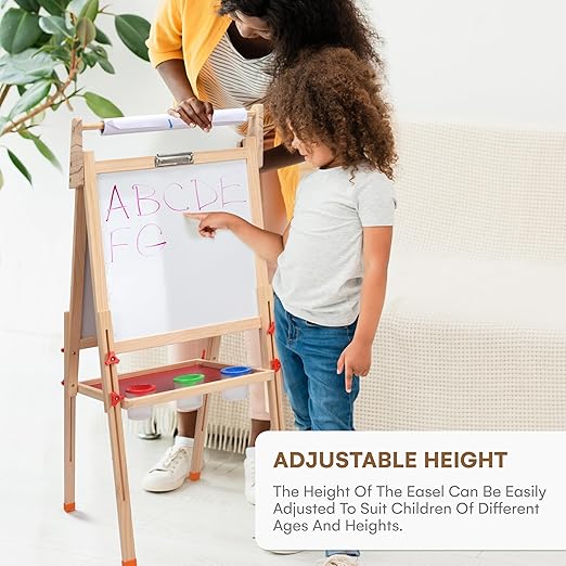 Childlike Behavior | Wooden Easel Stand - Sign Holder Stand - Poster Stands for Display - Painting Holder for Events and Decor - Adjustable and Portable Easel - Suitable for Wedding & Party Display