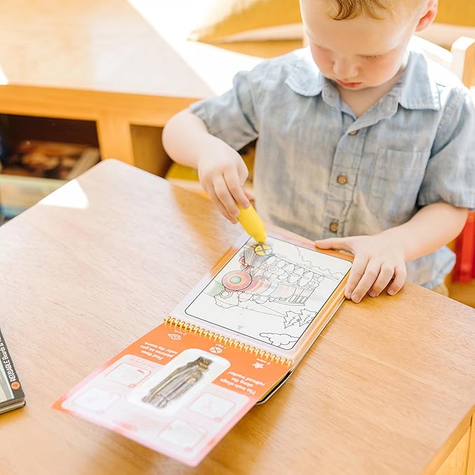 Melissa & Doug On the Go Water Wow! Reusable Water-Reveal Activity Pad - Vehicles - FSC Certified