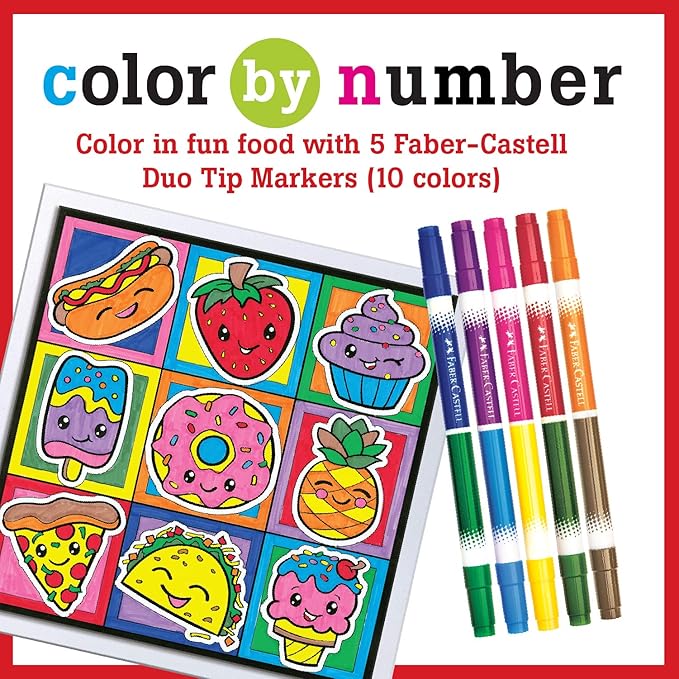 Faber-Castell Color by Number Foodie Friends - Color and Display 1 Color by Number Board