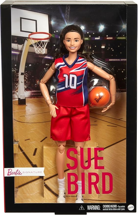 Barbie Signature Doll, Sue Bird with No. 10 Uniform Clothes & Basketball Accessory