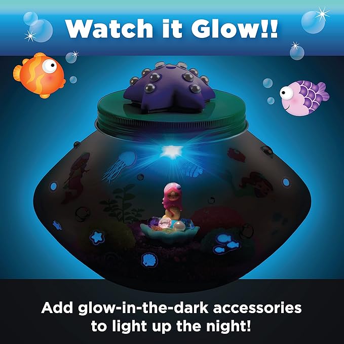Creativity for Kids Crystal Mermaid Terrarium Kit - STEM Projects for Kids Ages 6-8+, Arts and Crafts for Girls and Boys, Multicolor