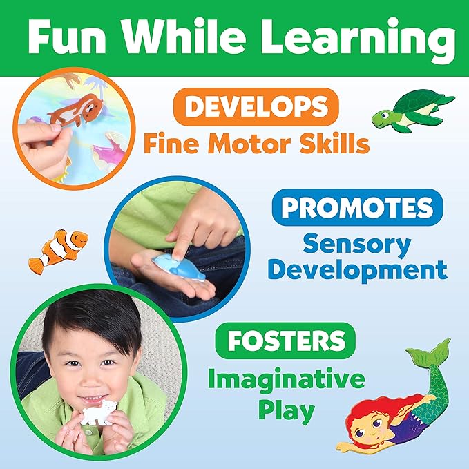 Creativity For Kids Sensory Sticker Playset - Magical Undersea Adventures - 50+ Sensory Stickers and Scenes - Gifts for Boys and Girls Ages 4+