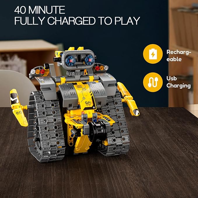 Sillbird STEM Building Toys for Ages 8-13, Remote & App Controlled Creator 5in1 Robot/Explorer Robot/Mech Dinosaur Toys Coding Set, Creative Gifts for Boys Girls Kids Aged 6 7 8-13 (488 Pieces)