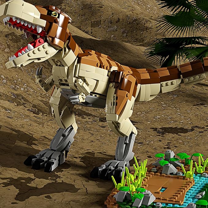 Jurassic Dinosaur Compatible with Lego,1228 Pcs Dinosaur Park World Toys for Age 7 8 9 10 11 12 13 14 Years, Tyrannosaurus Rex Toy for 7-9 Year Old Boy Christmas Birthday