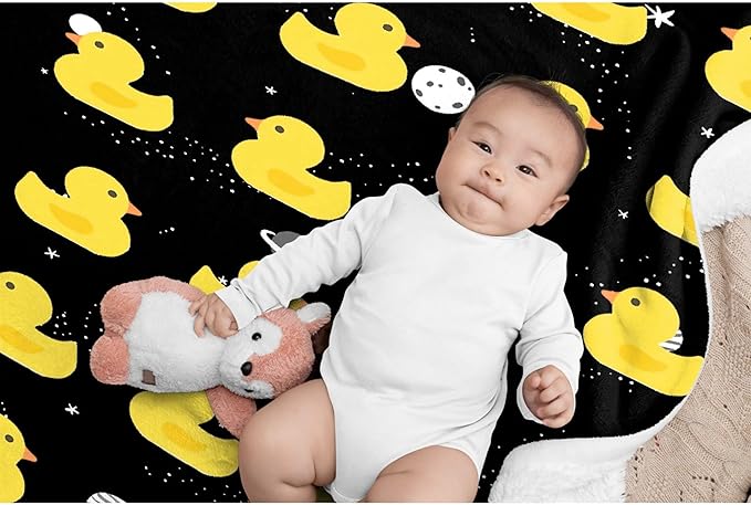 Aparajita Ruddy Duck Adult Duck Blanket Kids Funny Blanket Suitable for Bedroom Living Room Bed Sofa Crib Couch Chair Outdoor All Season Items That Yellow Duck Lovers Will Love 60"x50"for Teens