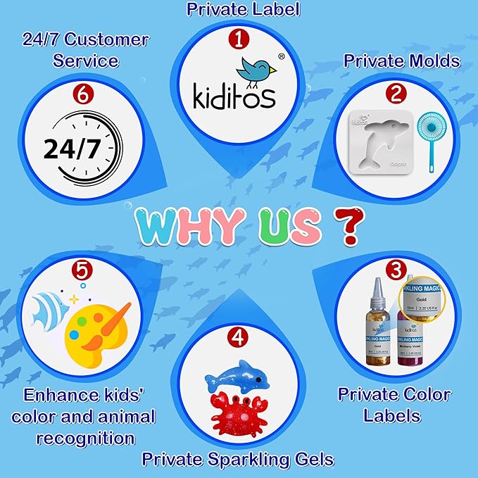 Magic Water Elf Toy Kit, Aqua Fairy Water Gel Kit with 20 Magic Gels, 10 Sea Creature Molds. Christmas Gifts, Birthday Gifts, Party Favors, Arts & Crafts DIY STEM for Kids(20 Colors)