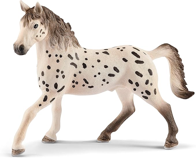 Schleich Horse Club, Collectible Horse Toys for Girls and Boys Knapstrupper Stallion Spotted Horse Toy, Ages 5+