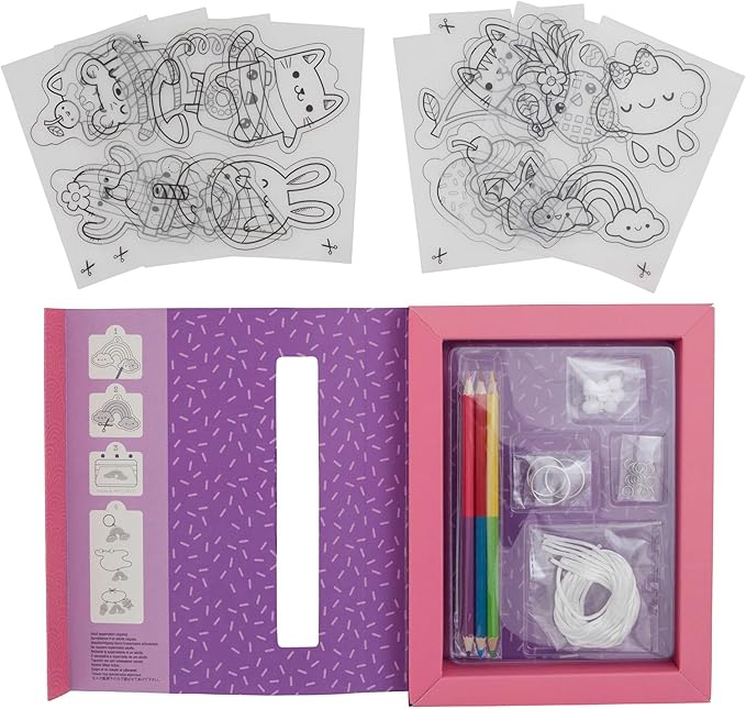 Tiger Tribe: Shrinkies - Sweet Treats - Color & Bake to Create Charms for Jewelry & Keychains, Craft Kit, Kids Ages 5+, Adult Supervision