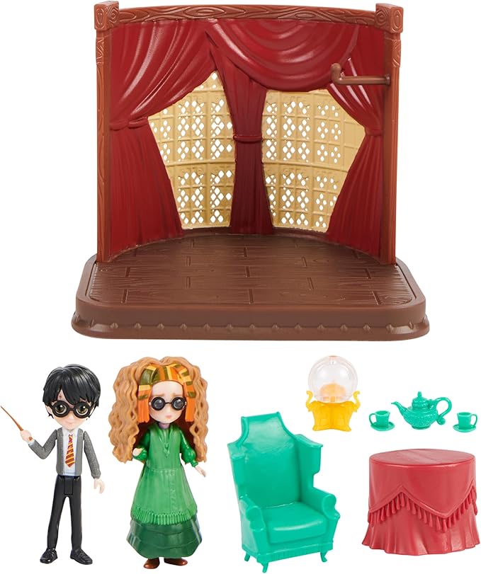 Wizarding World Harry Potter, Magical Minis Hogwarts Divination Classroom, 2 Exclusive Figures and 6 Accessories, Kids Toys for Ages 6 and up