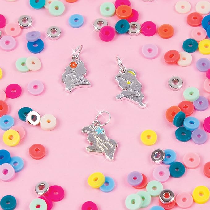 Disney Princess: Royal Rounds: Heishi Beads Charms Set - 2675 Pieces, Make It Real, Beads & Storage Container, 3 Princess Charms, Moana Belle Arielle, Tweens & Girls, Jewelry Kit, Ages 8+