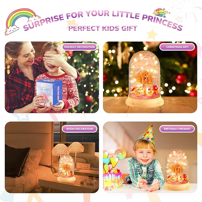 HONGID Make Your Own Unicorn Night Light - Unicorn Craft Kit for Kids,Unicorn Toys for Girls,Kids Christmas Girls Gifts for Teen Girls Age 3 4 5 6 7 8 9