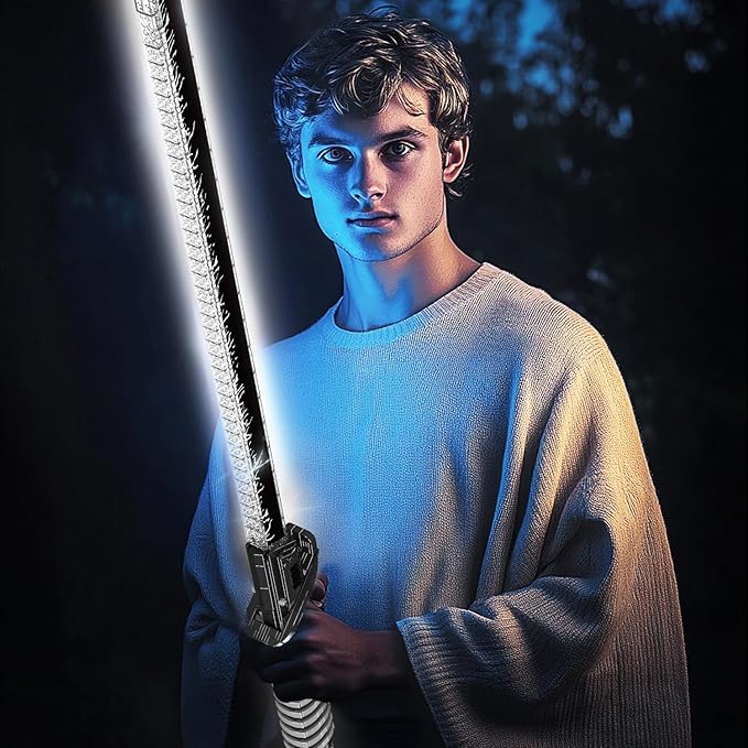 Mould King Darksaber Lightsaber Building Blocks Toy, 885+ Pcs LED Darks Sword Dueling Lightsaber Toys with Stand, 45.67in Light Saber Creative Swords Building Kit for Kids Boys Adults 8+ Cosplay Gifts