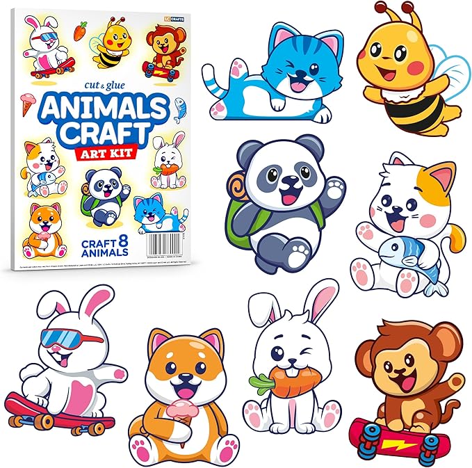 Toddler Craft Kit for Kids Ages 2-5 - Make Your Own Adorable Animal Friends