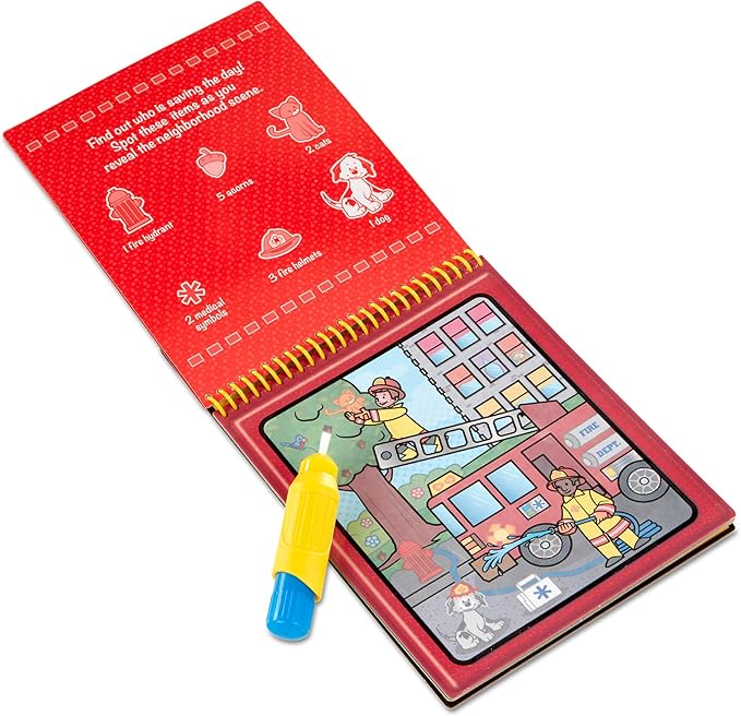 Melissa & Doug On the Go Water Wow! Reusable Water-Reveal Activity Pads, 2-pk, Vehicles, Animals - FSC Certified