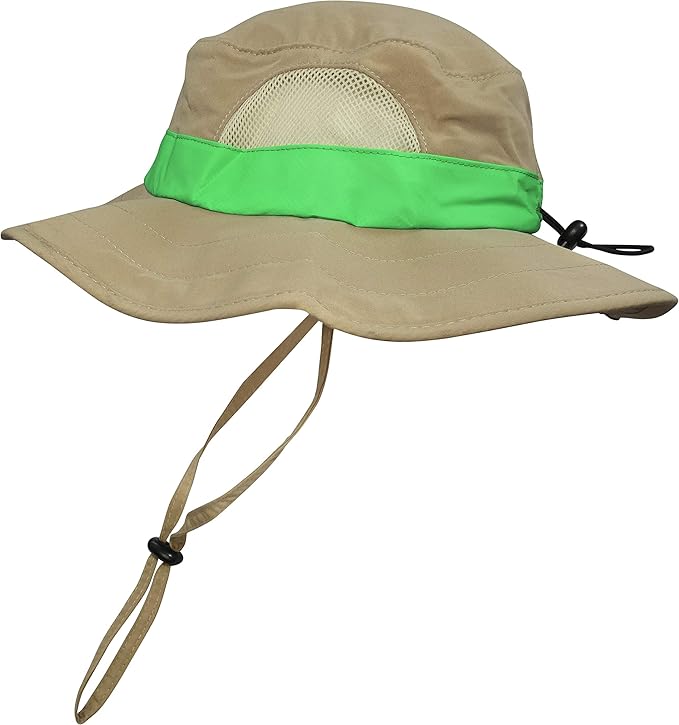 Multi-Piece Set Cargo Vest with Reflective Safety Straps, 1 8x21 Magnification Binoculars and Safari Hat for Boys and Girls (Small/Medium, Tan and Green)