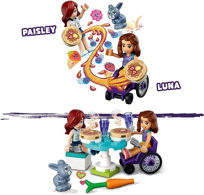 LEGO Friends Pancake Shop 41753 Building Toy Set, Pretend Creative Fun for Boys and Girls Ages 6+, with 2 Mini-Dolls and Accessories, Inspire Imaginative Role Play