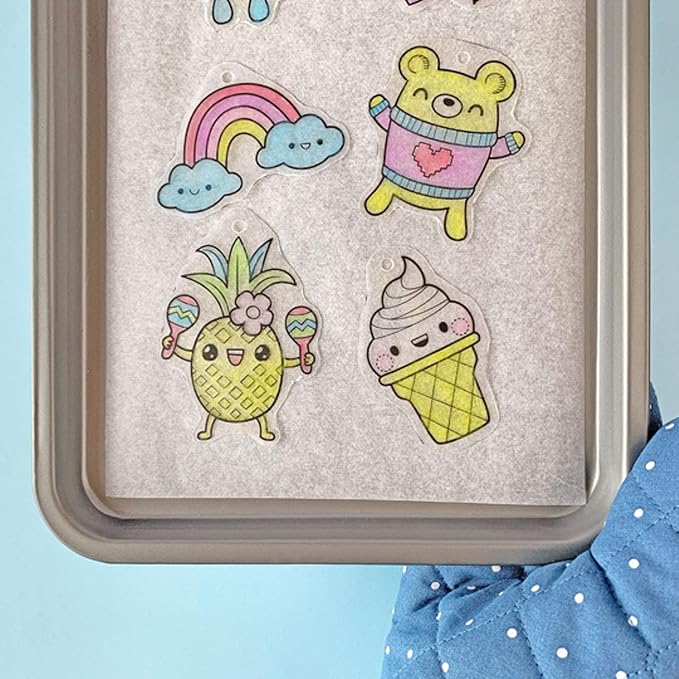 Tiger Tribe: Shrinkies - Sweet Treats - Color & Bake to Create Charms for Jewelry & Keychains, Craft Kit, Kids Ages 5+, Adult Supervision