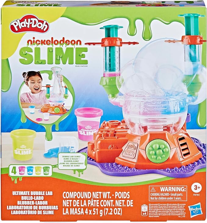 Play-Doh Ultimate Bubble Lab Playset with Nickelodeon Slime Brand Compound, Tactile Sensory Toys for Girls and Boys 3 Years and Up, Kids Arts and Crafts