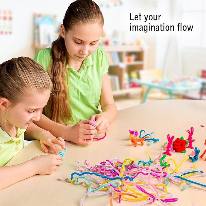 Pipe Cleaners Craft - 100 Pcs Black Chenille Stems, 6mm x 12 Inch Fuzzy Sticks, Great for DIY Arts and Craft Projects and Decorations