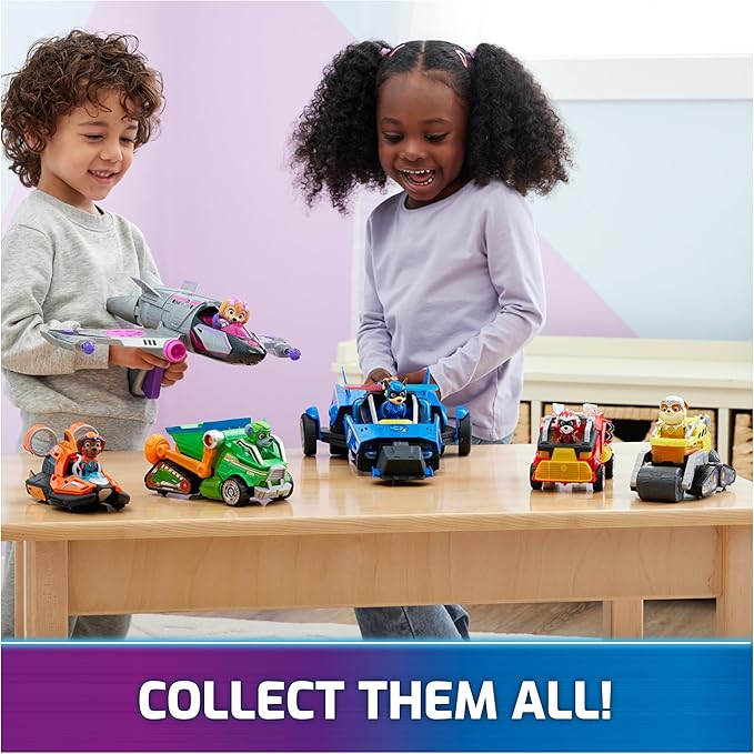 Paw Patrol: The Mighty Movie, Chase's Mighty Transforming Cruiser with Mighty Pups Action Figure, Lights and Sounds, Kids Toys for Boys & Girls 3+