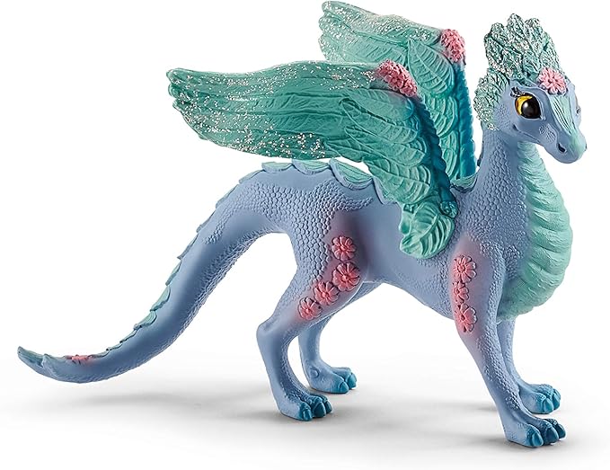 Schleich Bayala Dragon Toys and Figurines - Flying Flower Mother and Small Baby Dragon, Action Figure Kid Toys and Dolls, Girls and Boys Ages 5 and Above