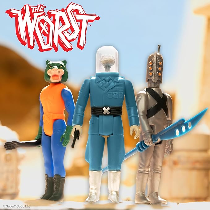 Super7 The Worst Red Tiger Scum Squad - 3.75" The Worst Action Figure with Accessory Collectibles and Retro Toys