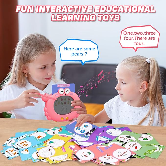 Talking Flash Cards,Kids Toddler Flash Cards with 224 Pages,Writing, Drawing,and Math,Autism Sensory Toys,Speech Therapy Toys,Learning Educational Toys Gifts for Age 2 3 4 5 Years Old Boys and Girls